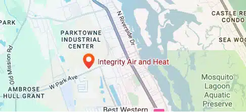 Map showing 829 W Park Ave, Edgewater, FL 32132